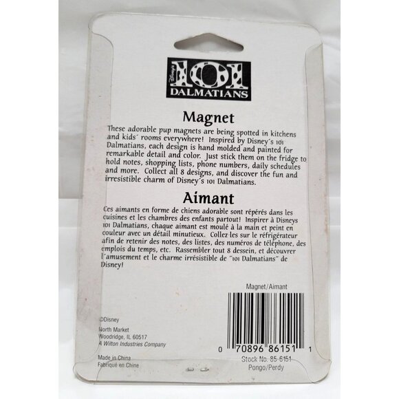 Disney 101 Dalmatians Ceramic Refrigerator Fridge Magnet Pongo Perdy #85-6151 - Picture 6 of 6